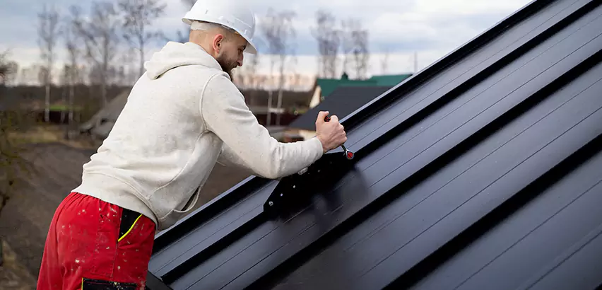 Tin Roof Ridge Cap Installation in Tawakoni